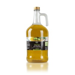 Ots Organik Naturel Sızma Zeytinyağı Cam Şişe 3 Litre