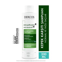 Vichy Dercos Anti-Pell Kepek Şampuanı Normal ve Yağlı Saçlar 200 ml