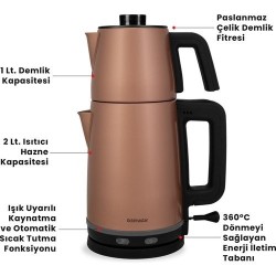 Goldmaster Sefam By-5314G Gold Çay Makinesi