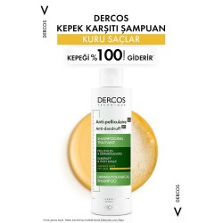 Vichy Dercos Anti-Pell Kepek Şampuanı Kuru Saçlar İçin 200ml.