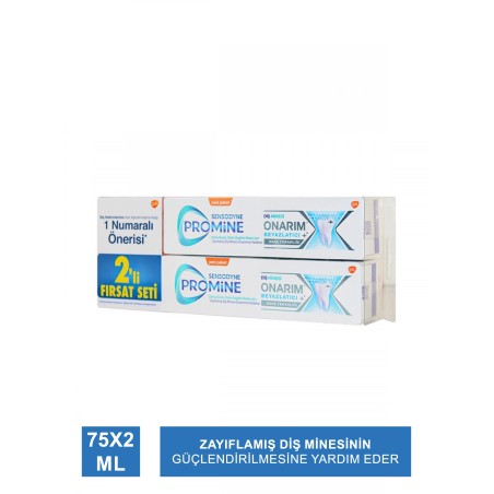 Sensodyne Promine Onarım Beyazlatıcı 75 ml ( 2'li Fırsat Seti )
