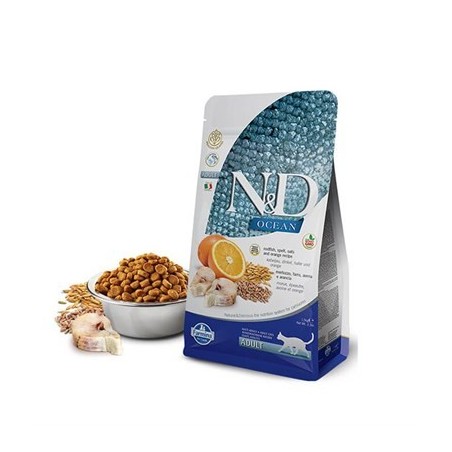 N&D Ocean Morina Balığı, K.Buğday,Yulaf&Portakal Adult 1,5 Kg