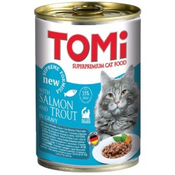 Tomi Somonlu & Alabalıklı Gravy Soslu Kedi Konservesi 400Gr