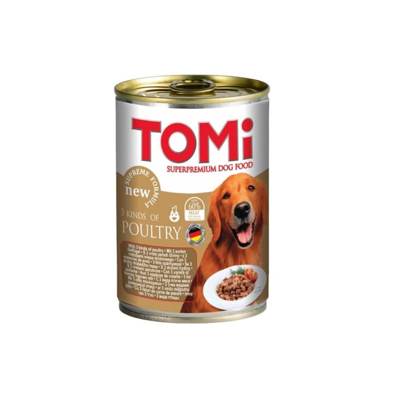 Tomi Üç Çeşit Kanat  Etli Köpek Konservesi 400 Gr