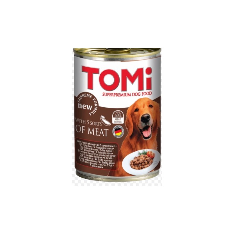 Tomi 5 Çeşit Etli Köpek Konservesi 400Gr