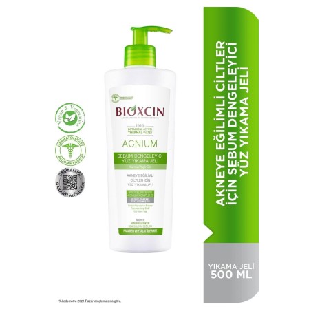 Bioxcin Acnium Sebum Dengeleyici Yüz Yıkama Jeli 500 ml