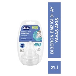 Chicco Physio 2’li Biberon Emziği 0+ Ay Yavaş Akış