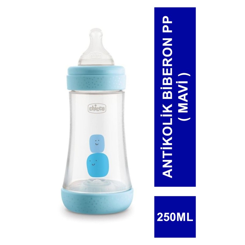 Chicco P5 Antikolik Biberon PP 2+ Ay ( Mavi ) 250 ml