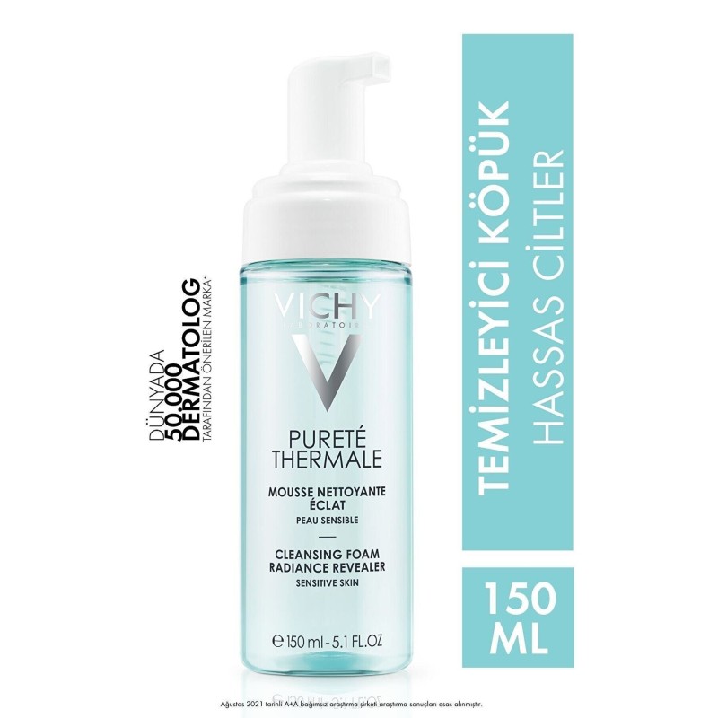 Vichy Purete Thermale Yüz Temizleme Köpüğü 150 ml (S.K.T 09-2026) Vichy Purete Thermale Yüz Temizleme Köpüğü 150 ml (S.K.T 09-2026)