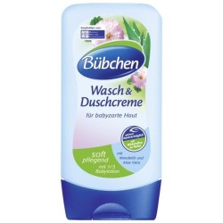 Bübchen Bebek Duş Kremi 1/3 oranında Nemlendirici Süt içerikli vücut yıkama) 230ml