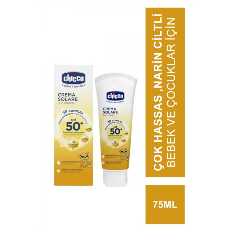 Chicco Güneş Kremi SPF 50 75 ml Chicco Güneş Kremi SPF 50 75 ml