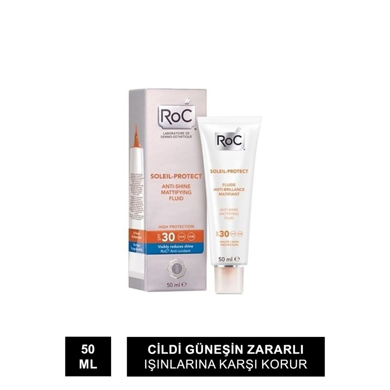 Roc Soleil Protexion SPF30+ Anti-Shine Fluid Cream 50 ml Roc Soleil Protexion SPF30+ Anti-Shine Fluid Cream 50 ml