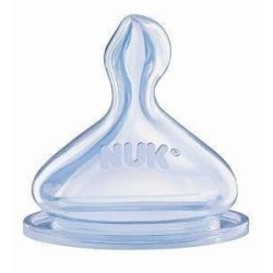 NUK Classic Geniş Ağızlı Silikon Biberon Emziği (No:2 S delik)