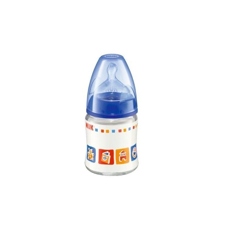 NUK FIRST CHOICE Silikon Emzikli Cam Biberon (120 ml) NUK FIRST CHOICE Silikon Emzikli Cam Biberon (120 ml)