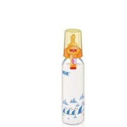NUK Standart Kauçuk Emzikli Cam Biberon (250 ml)