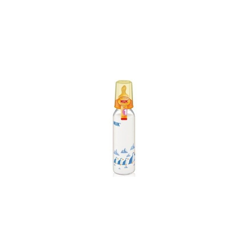 NUK Standart Kauçuk Emzikli Cam Biberon (250 ml) NUK Standart Kauçuk Emzikli Cam Biberon (250 ml)
