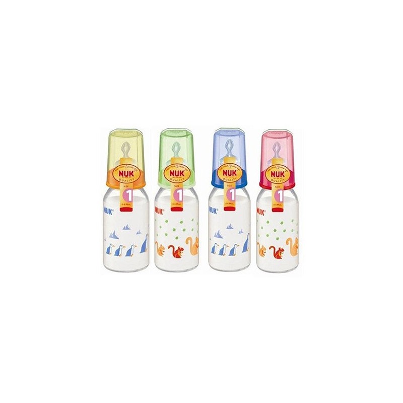 NUK Standart Silikon Emzikli Cam Biberon (125 ml) NUK Standart Silikon Emzikli Cam Biberon (125 ml)