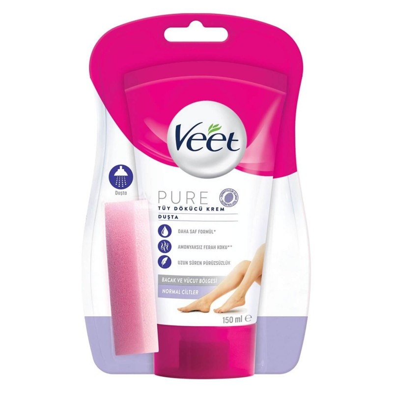 Veet Pure Tüy Dökücü Krem Duşta Normal Ciltler İçin 150 ml