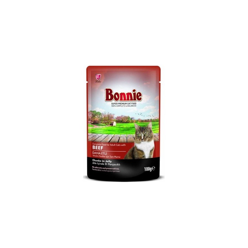 Bonnie Kedi Pouch Biftek 85 gr