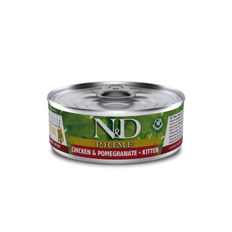 N&D Prime Chicken & Pomegranate Kitten Wet Food   80Gr