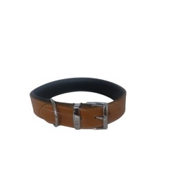 Daisy Klasik Deri Köpek Tasması XL-4cm Taba