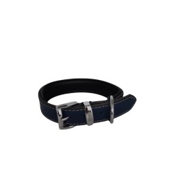 Daisy Yağlı Deri Köpek Tasması XL-4cm Lacivert