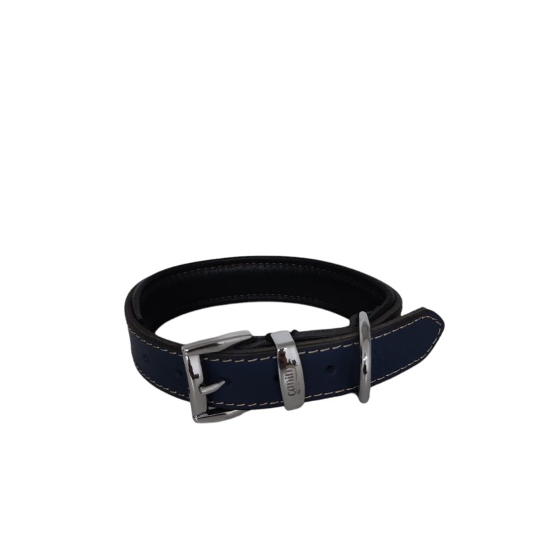 Daisy Yağlı Deri Köpek Tasması XL-4cm Lacivert