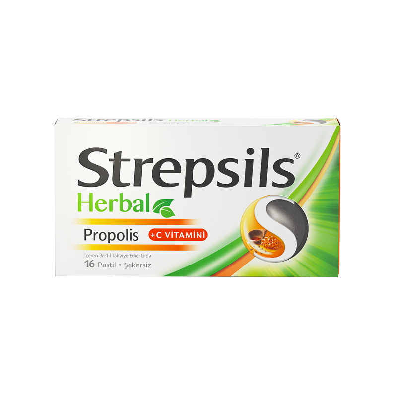 Outlet - Strepsils Herbal Propolis+C Vitamini 16 Pastil