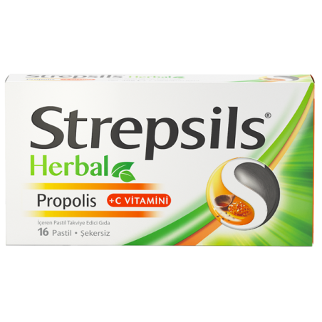 Outlet - Strepsils Herbal Propolis+C Vitamini 16 Pastil