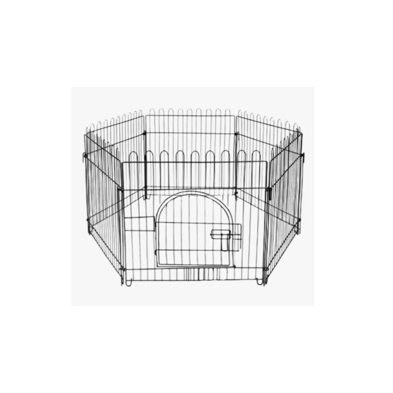 Zampa Metal Kedi ve Köpek Çiti 95X80 Siyah