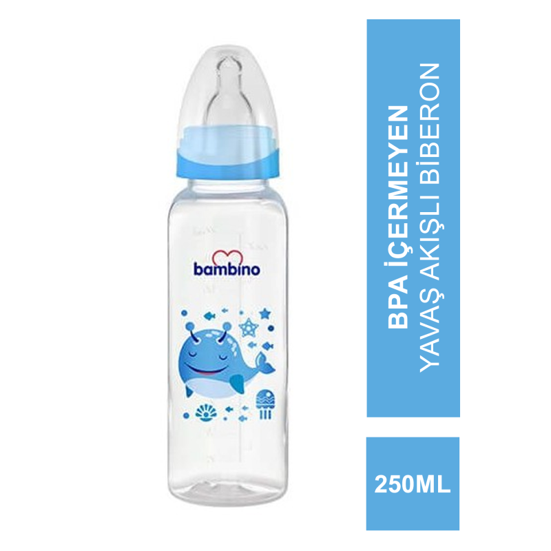 Bambino Klasik PP Biberon Kavramalı 0-6 Ay 250 ml  ( B027 )