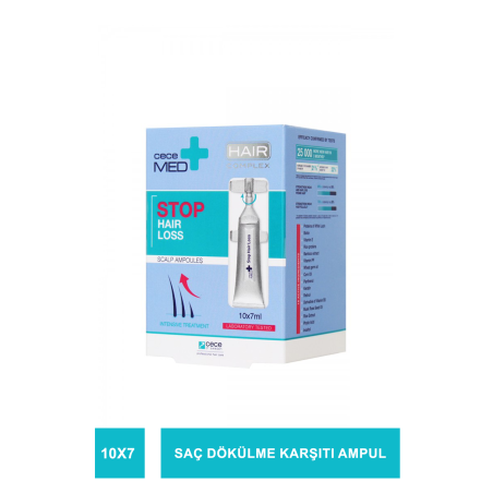 CeceMed Stop Hair Loss Scalp Ampoules Saç Dökülme Karşıtı Ampul 10x7ml