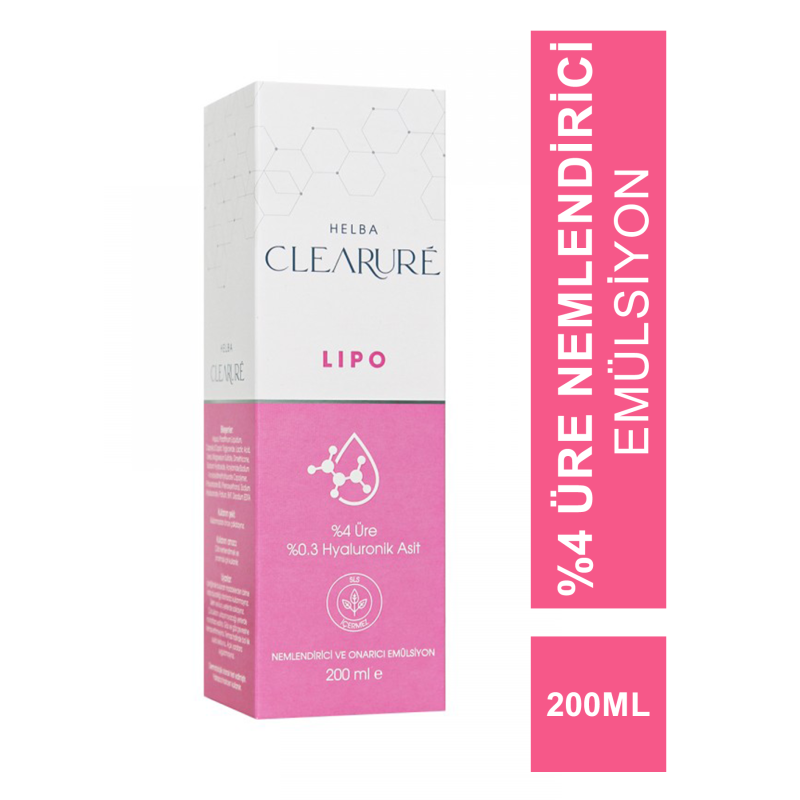 Clearure Lipo %4 Üre Nemlendirici Emülsiyon 200 ml Clearure Lipo %4 Üre Nemlendirici Emülsiyon 200 ml