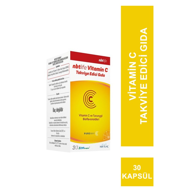 NBT life Vitamin C Takviye Edici Gıda 30 Kapsül NBT life Vitamin C Takviye Edici Gıda 30 Kapsül
