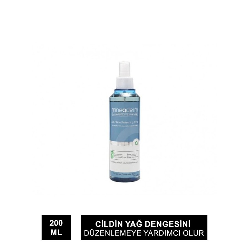 Mineaderm Anti-Shine Refresing Tonic ( Yağlı ve Karma Ciltler için Canlandırıcı Tonik ) 200 ml