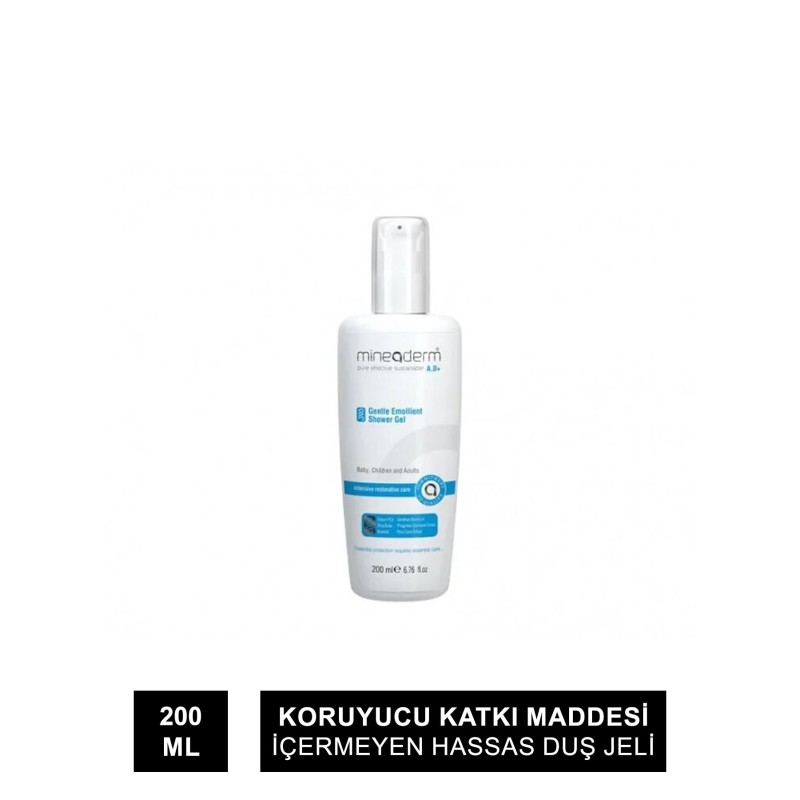 Mineaderm Gentle Emollient Shower Gel ( Hassas Nemlendirici Duş Jeli ) 200 ml