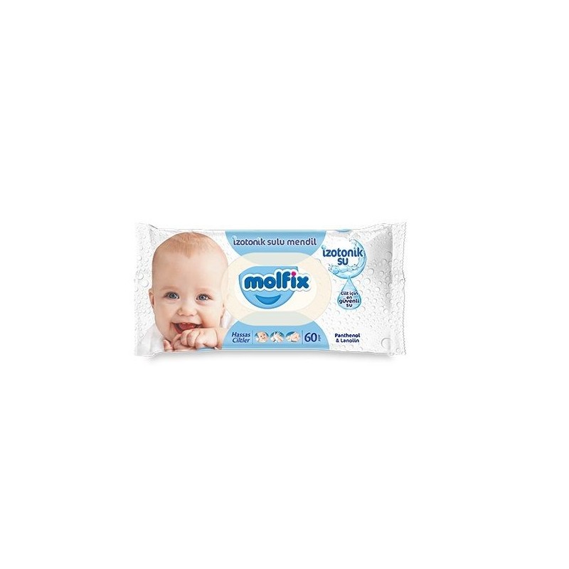 Molfix Hassas Ciltler İçin İzotonik Sulu Mendil 60 Yaprak