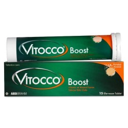 Vitocco Boost Vitamin Mineral İçeren Takviye Edici Gıda 15 Efervesan Tablet