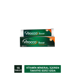 Vitocco Boost Vitamin Mineral İçeren Takviye Edici Gıda 15 Efervesan Tablet