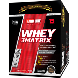 Hardline Whey 3Matrix - Çikolata Aromalı ( 30gr x 15Adet ) 450 Gr