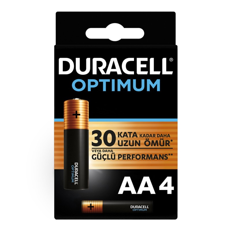 Duracell Optimum Alkalin AA Kalem Piller 4'lü Paket