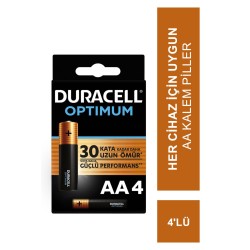 Duracell Optimum Alkalin AA Kalem Piller 4'lü Paket