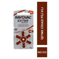 Rayovac Extra İşitme Cihazı Pili 6'lı No: 312