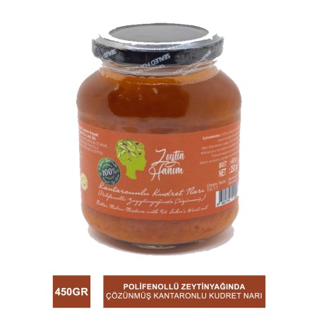 Kantaronlu Kudret Narı Brüt 450Gr (Polifenollü Zeytinyağında Çözünmüş)