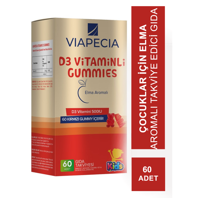 Viapecia D3 Vitaminli Gummies 60 Adet