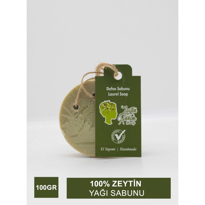 Zeytin Hanım Beauty %100 Zeytinyağı Sabunu - Defne - 100Gr