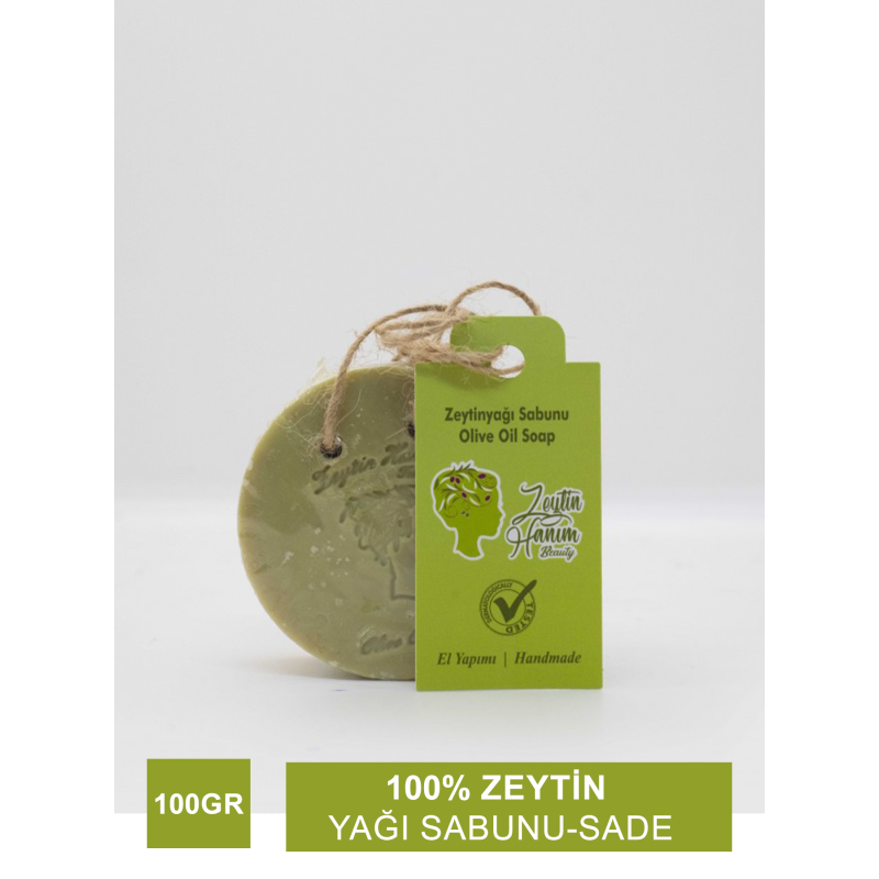 Zeytin Hanım Beauty %100 Zeytinyağı Sabunu - Sade - 100Gr