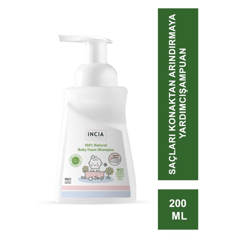 İncia Bebek Doğal Köpük Şampuanı 200 ml