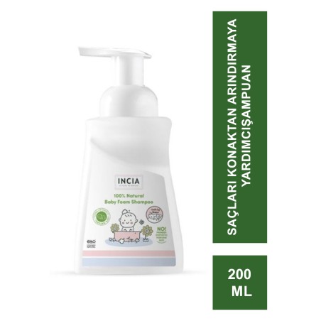 İncia Bebek Doğal Köpük Şampuanı 200 ml