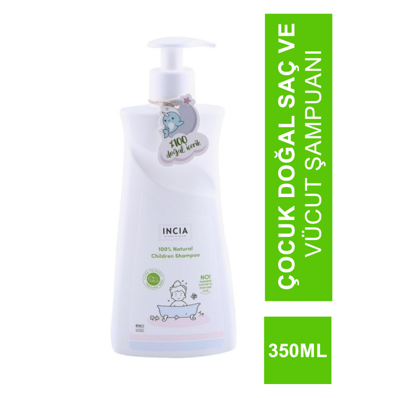 İncia Çocuk Doğal Saç Ve Vücut  Şampuanı 350 ml (S.K.T 04-2025)